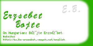 erzsebet bojte business card